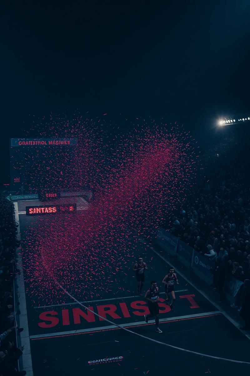 Finish line confetti